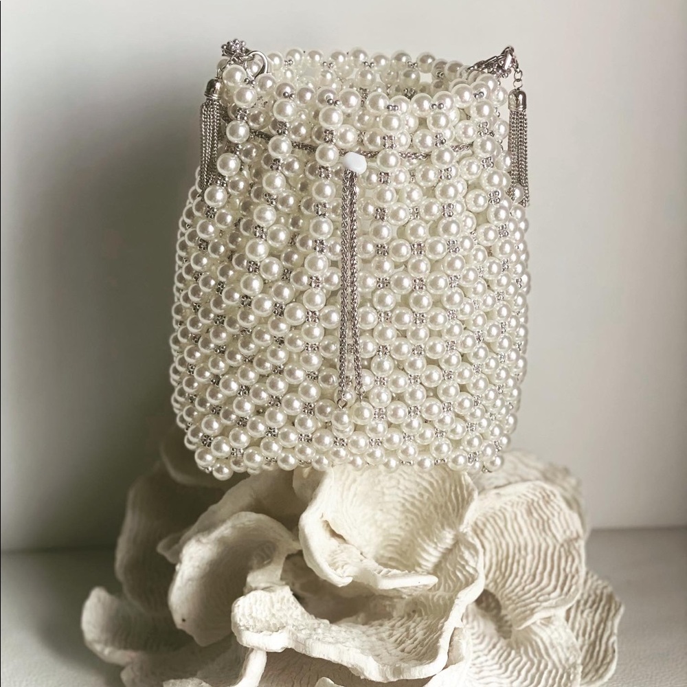 Beaded pearl bag